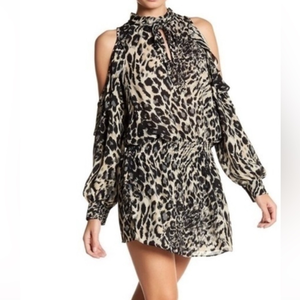 Parker Dress Animal Print Leopard Long Sleeve